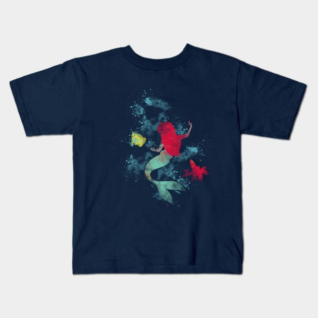 Mermaid paint Kids T-Shirt by Edwoody